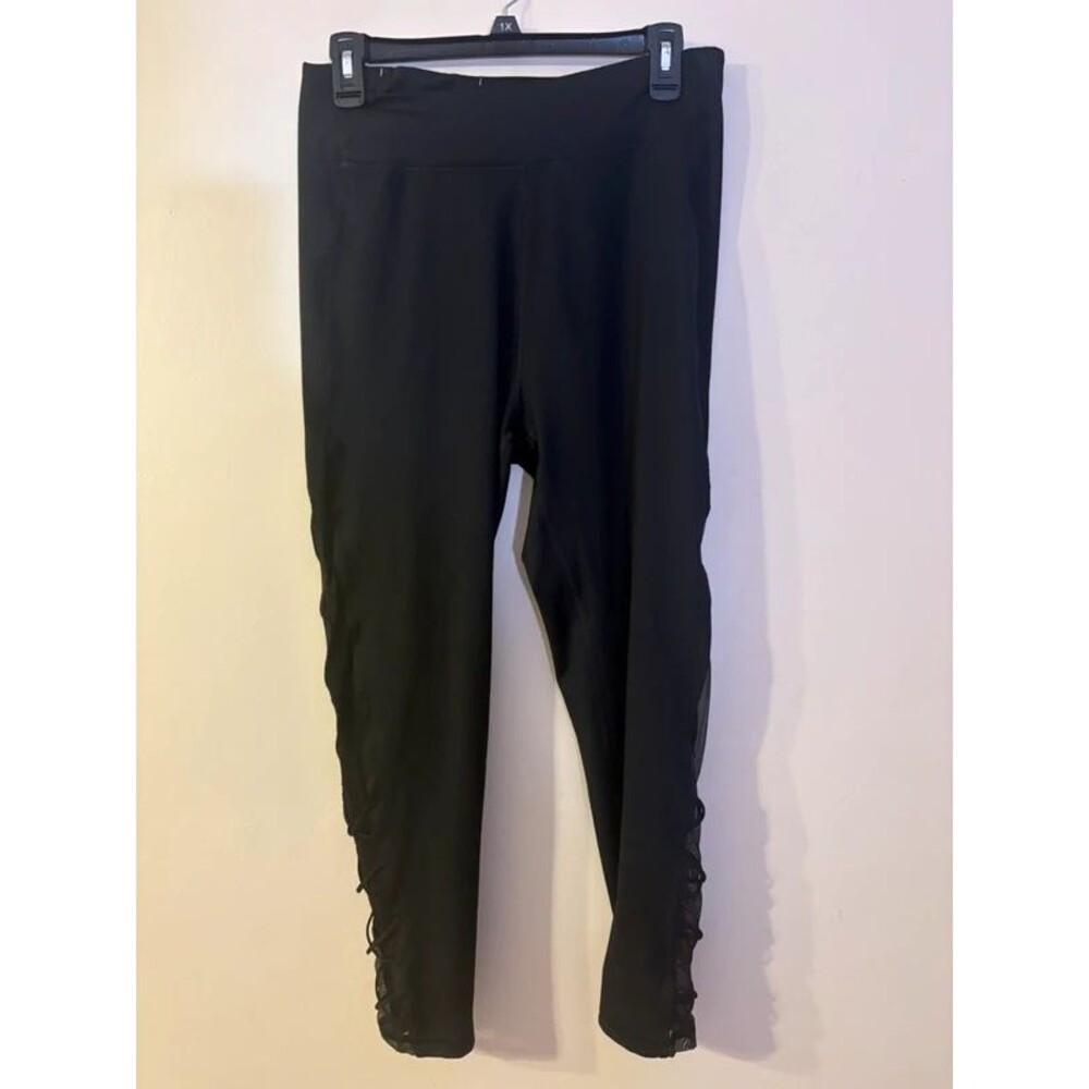 Victoria secret Lace Up black Leggings Sz 14